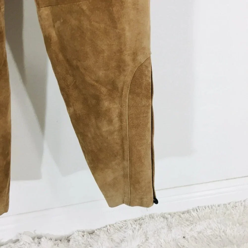 Vtg Pia Rucci Suede Leather Jodhpur Pants Sz 4 Distressed Festival Grunge AS IS